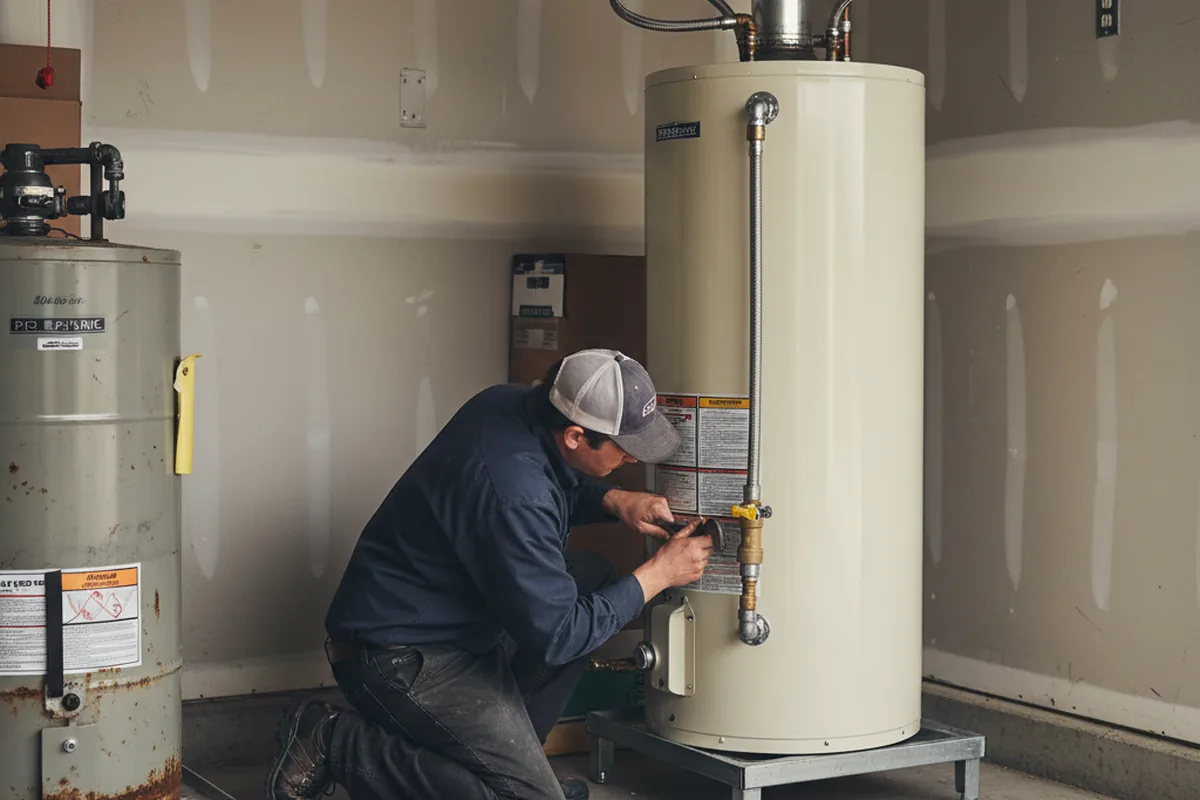 Water heater and shutoff valve replacement in Kaw City